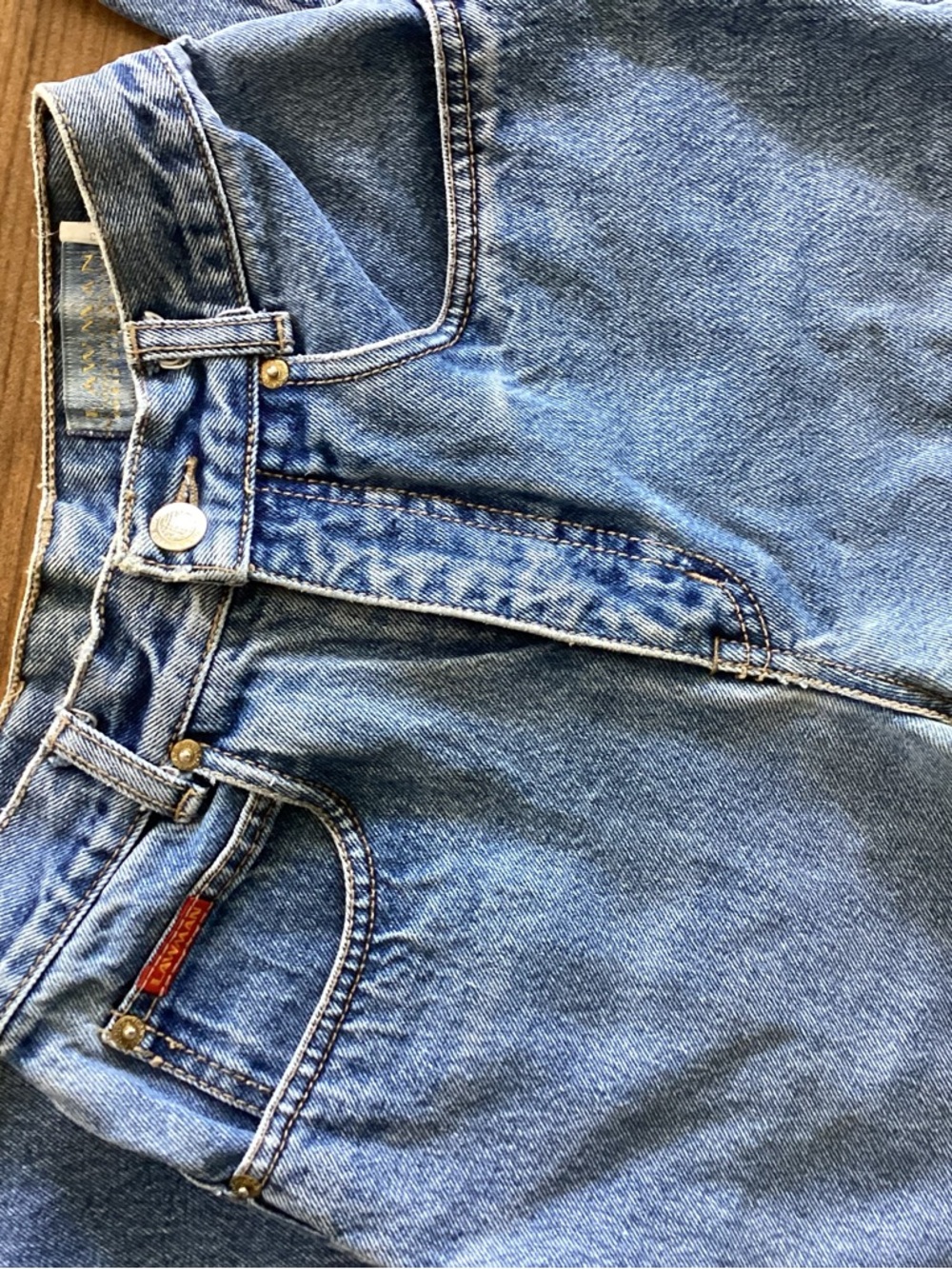 Women’s 70s/80s Straight-Leg high-waisted mom Jeans in Light Blue quality Denim